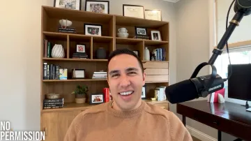 Daniel Druger recording the No Permission podcast